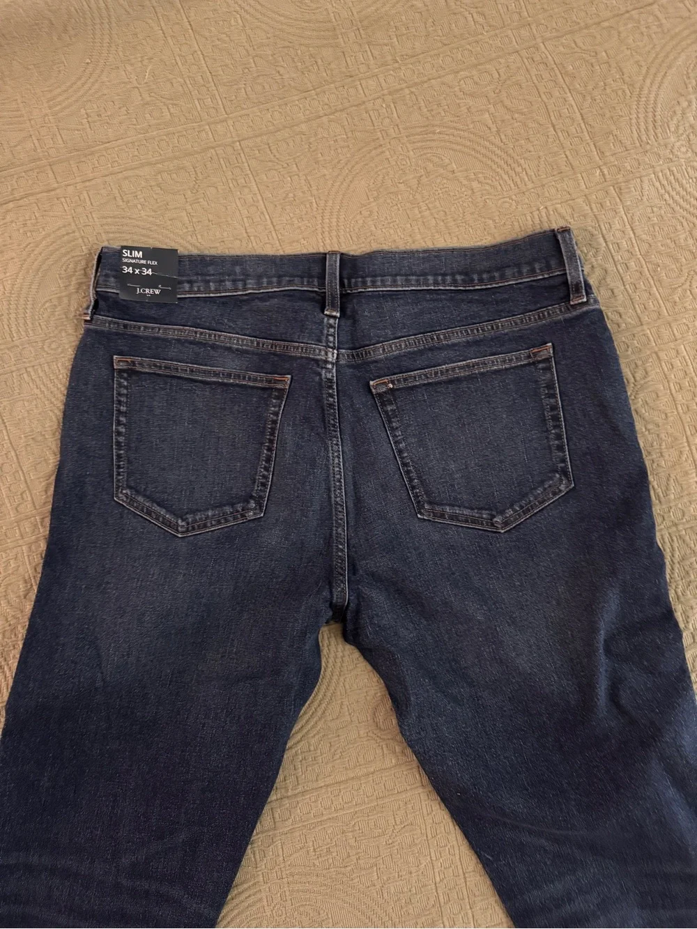 J. Crew Men's Straight Dark Blue Jeans